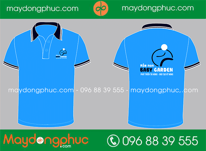 May áo phông Trường mầm non Baby Garden | May ao phong dong phuc