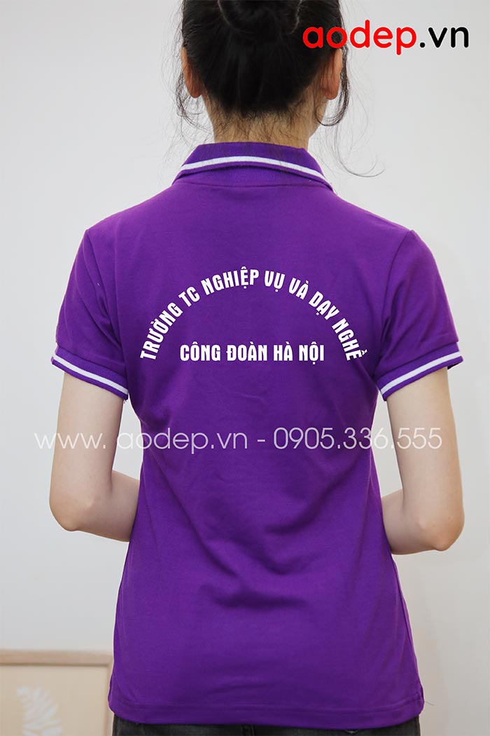 May áo phông Trường TC Nghiệp vụ và dạy nghề Công Đoàn Hà Nội | May ao phong dong phuc