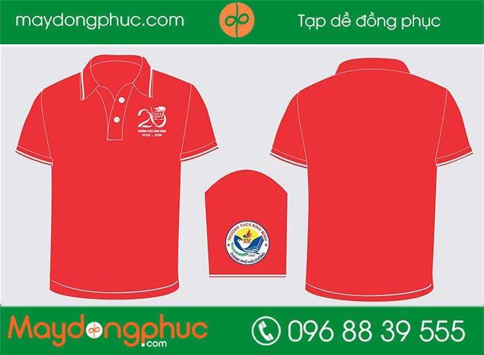 May áo Lớp B trường THCS Bình Minh kỉ niệm 20 năm | May ao phong dong phuc