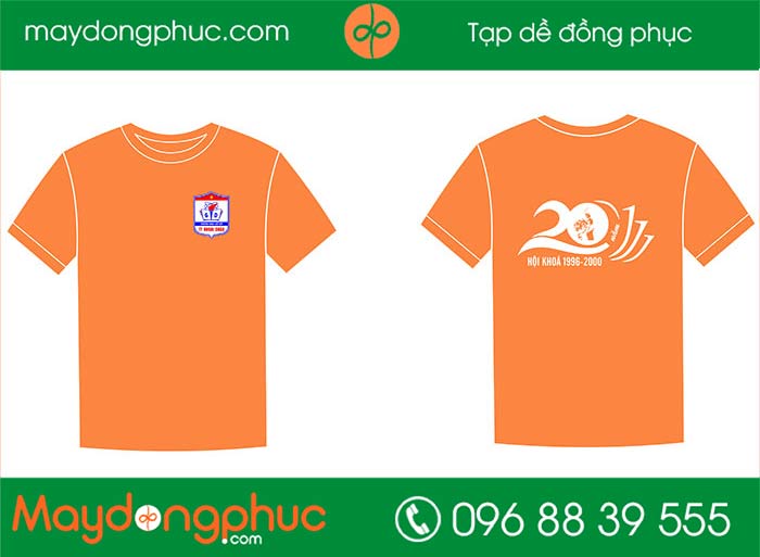 May áo kỉ niệm 20 năm trường THCS TT Khoái Châu | May ao phong dong phuc
