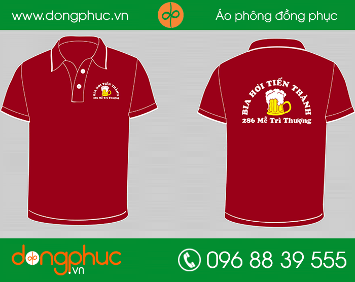 May đồng phục quán bia hơi Tiến Thành | May ao cong ty