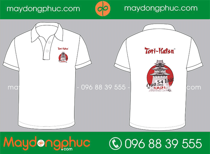 May áo phông cổ bẻ Nhà hàng Tori - Katsu Kara | May ao phong dong phuc