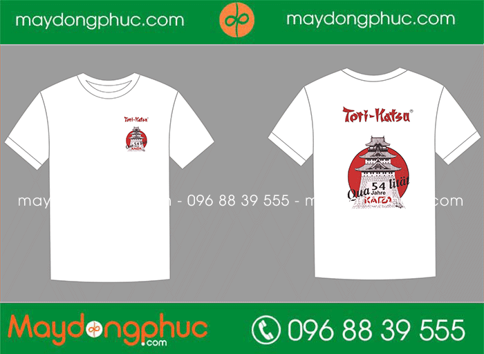 May áo phông cổ tròn Nhà hàng Tori - Katsu Kara | May ao phong dong phuc