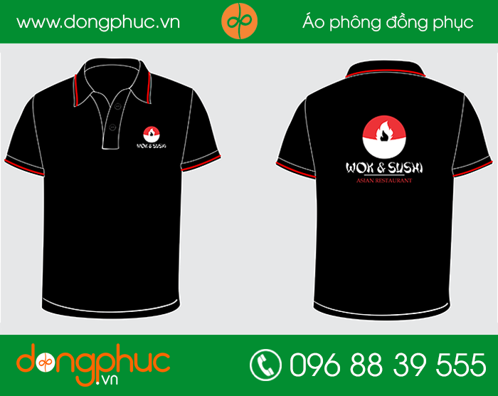 May đồng phục nhà hàng Work Sushi | May dong phuc nha hang