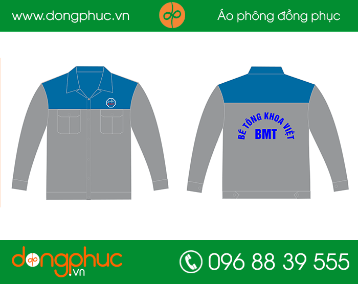 May đồng phục bảo hộ công ty Bê tông khoa Việt BMT | May dong phuc cong ty