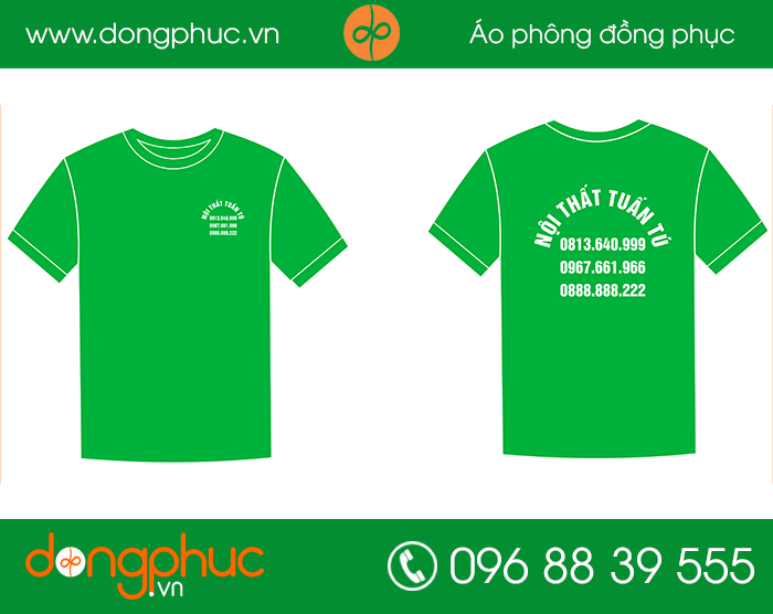May đồng phục cửa hàng Nội thất Tuấn Tú | May dong phuc cong ty