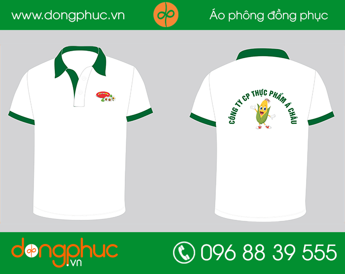 May đồng phục áo phông công ty CP thực phẩm Á Châu | May dong phuc cong ty