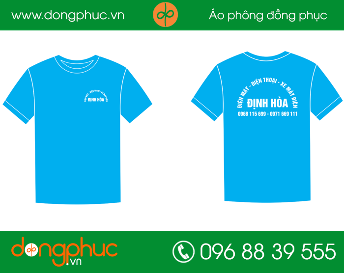 May đồng phục cửa hàng điện máy Đinh Hòa | May ao phong dong phuc
