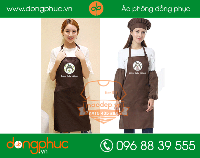 May tạp dề quán Totoro Cake & Class | May tap de