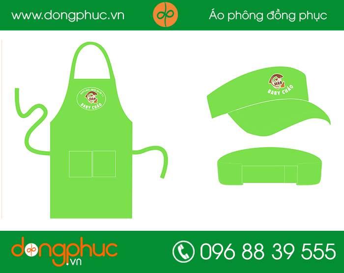 May tạp dề quán Baby cháo | May tap de