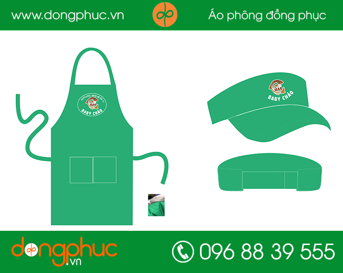 May tạp dề quán Baby cháo | May tap de