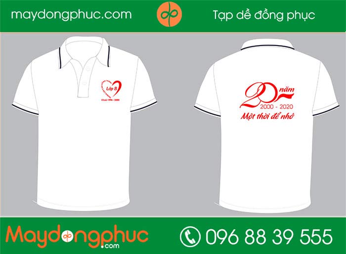 May áo lớp kỉ niệm 20 năm lớp B Cấp 2 Đại Đồng Hành | May ao phong dong phuc