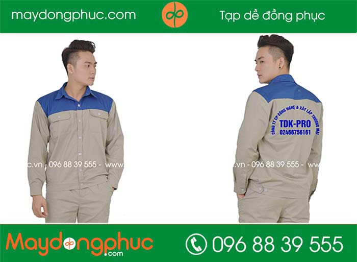 May áo bảo hộ Công ty Công nghệ & xây dựng thương mại TDK-Pro | May ao bao ho dong phuc