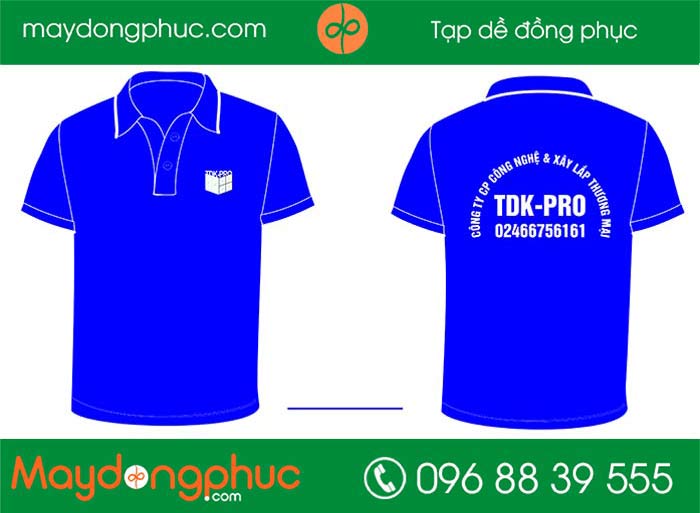 May áo phông công ty công nghệ xây dựng & xây lắp thương mại TDK-Pro | May ao phong dong phuc