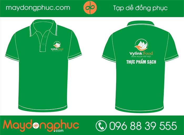 May áo cửa hàng VyLink Food | May  ao phong dong phuc