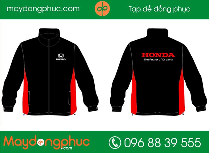 May áo gió cửa hàng Honda | May ao phong dong phuc