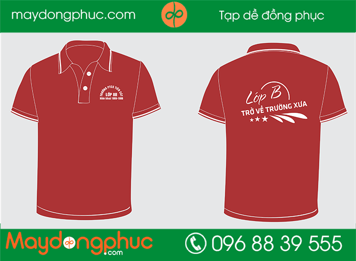 May áo lớp 8B trường PTCS Tiên Cát | May ao phong dong phuc