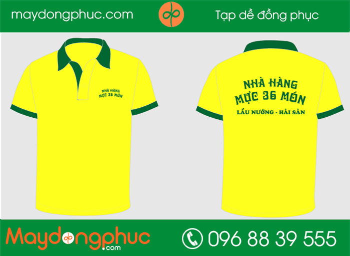 May áo nhà hàng mực 7 món | May ao phong dong phuc