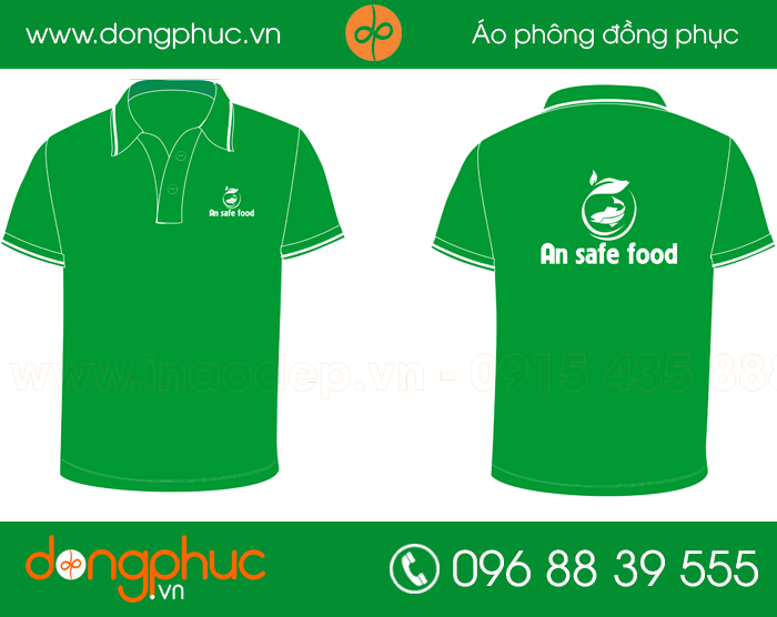May đồng phục quán An Safe Food| May dong phuc nha hang