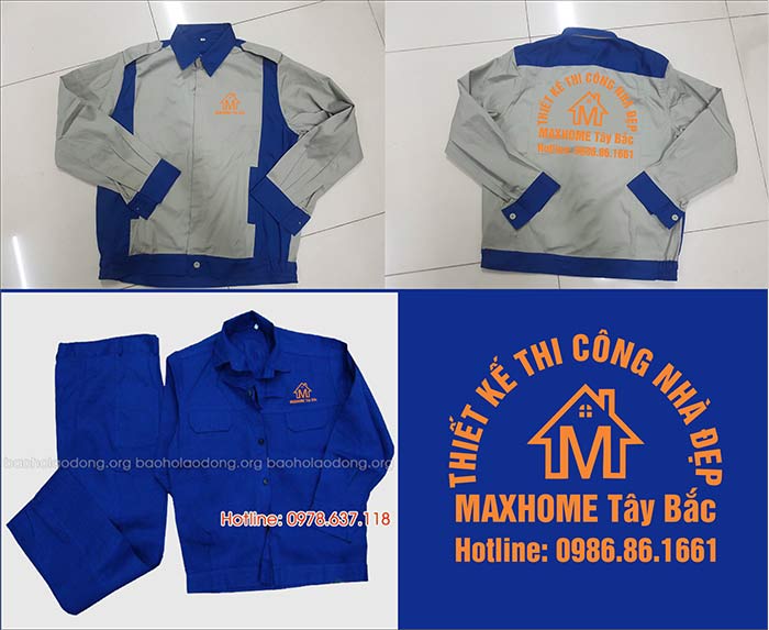 May áo đồng phục bảo hộ công ty MAXHOME Tây Bắc | May ao bao ho dong phuc