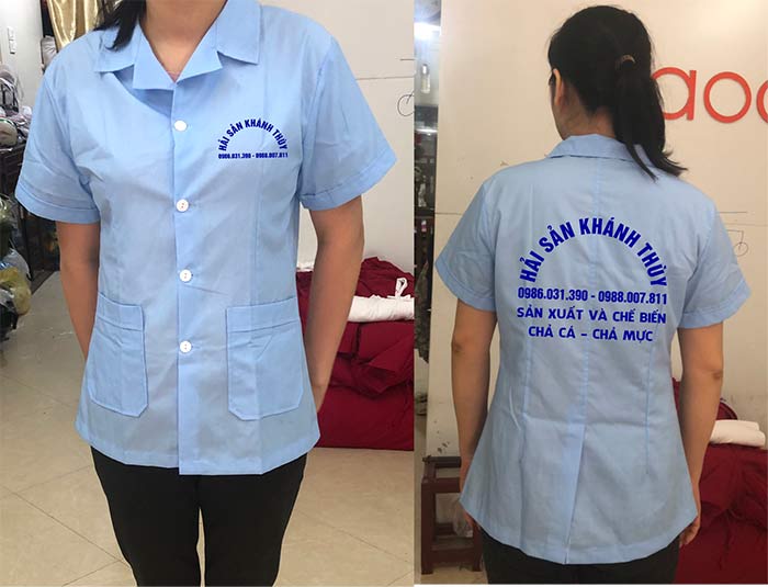 May đồng phục Nhà hàng Hải sản Khánh Thùy | May dong phuc nha hang