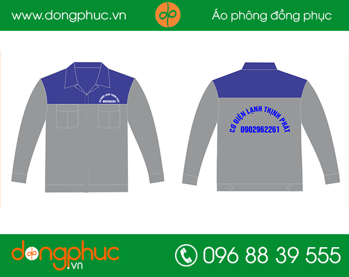 May đồng phục cơ điện Thịnh Phát | May dong phuc nha hang