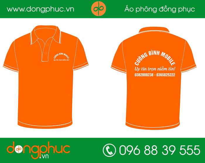 May đồng phục cửa hàng Cường Binh Mobile | May dong phuc cong ty