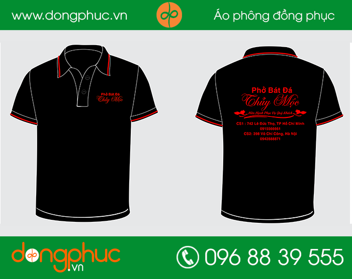 May đồng phục quán phở bát đá Thủy Mộc | May dong phuc nha hang