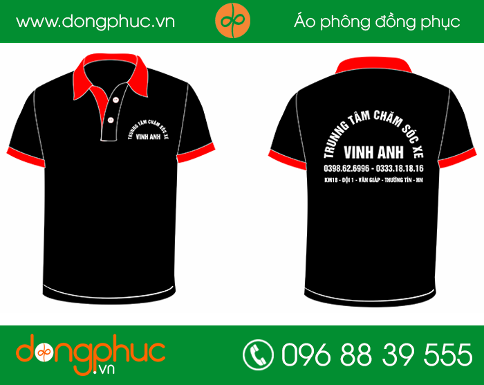 May đồng phục trung tâm chăm sóc xe Vinh Anh | May dong phuc nha hang