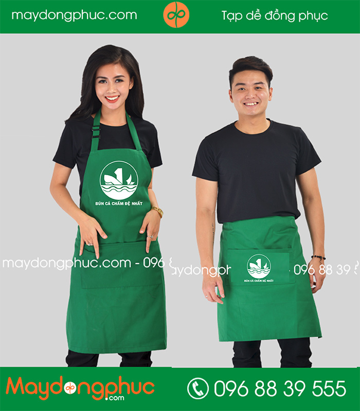 May tạp dề quán bún cá | May tap de