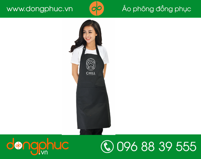 May tạp dề quán Chill | May tap de