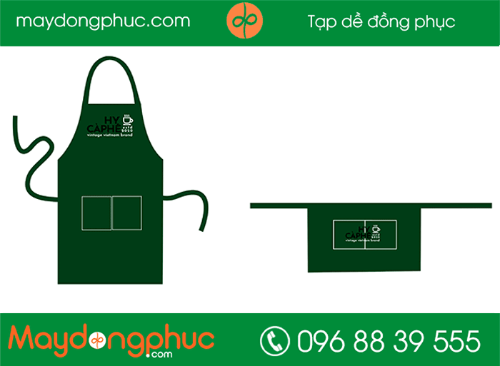 May tạp dề quán Hy Cà Phê | May tap de dong phuc