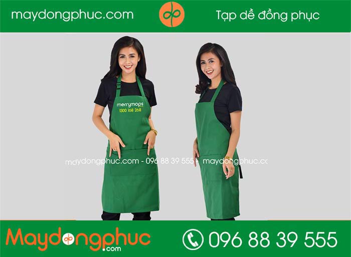 May tạp dề Quán Merymops | May tap de dong phuc