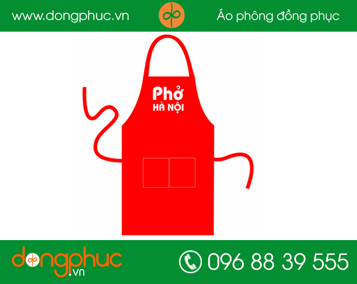 May tạp dề quán phở Hà Nội | May tap de