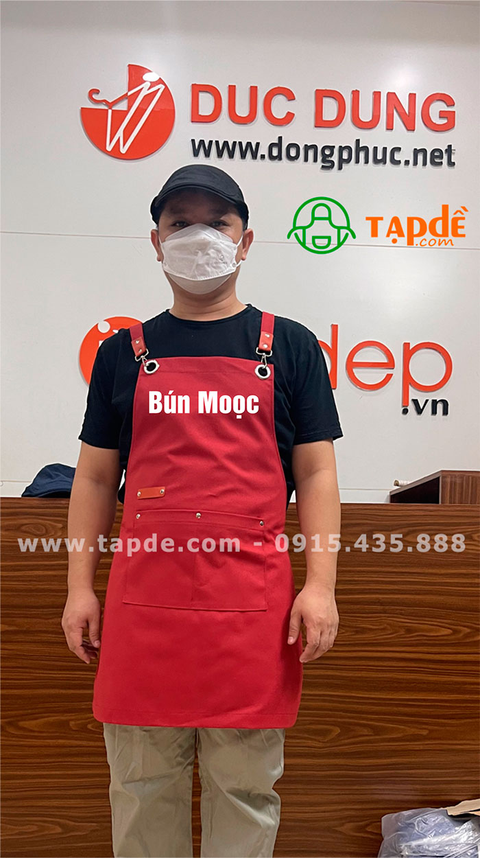 May tạp dề Quán Bún Mọoc | May Tap de dong phuc