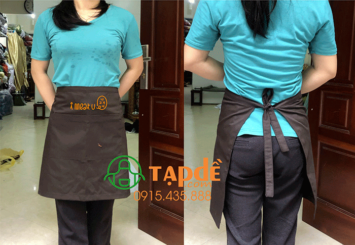 May tạp dề Quán I Meat U | May tap de dong phuc