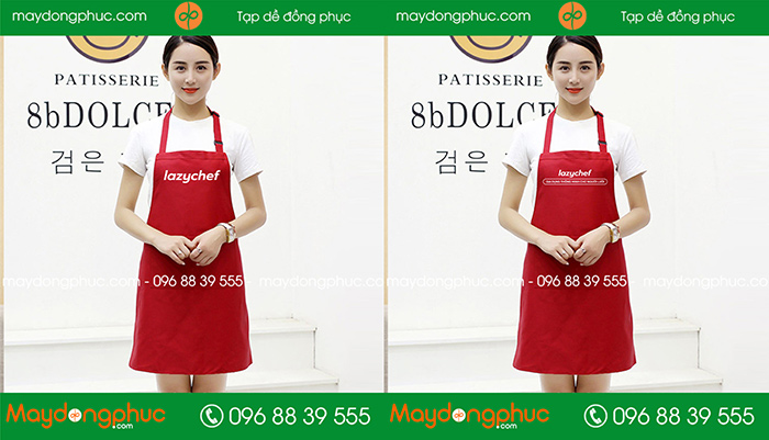 May tạp dề Lazychef | May tap de dong phuc