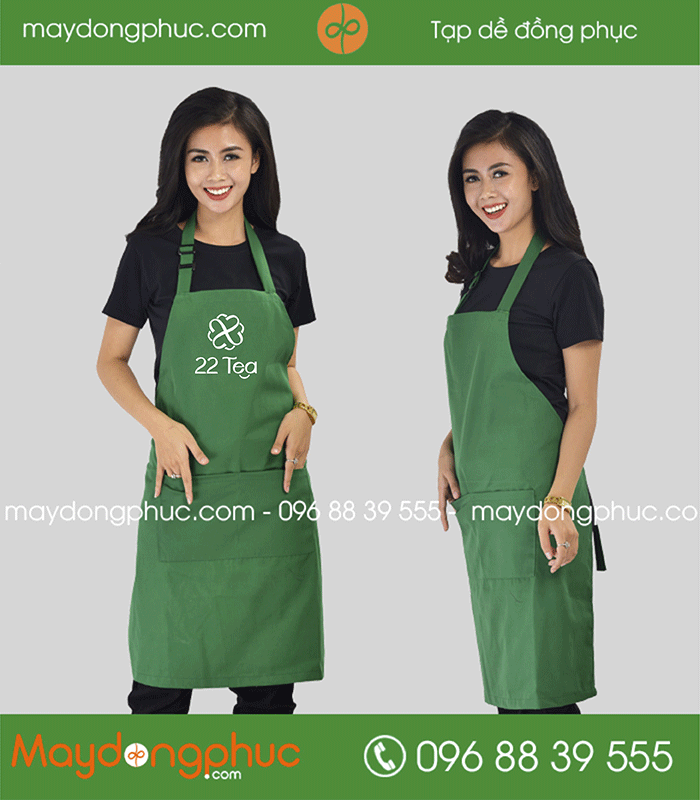 May tạp dề Quán 22 Tea | May tap de dong phuc