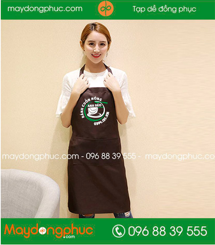 May tạp dề Quán bánh cuốn nóng Anh Béo | May tap de dong phuc