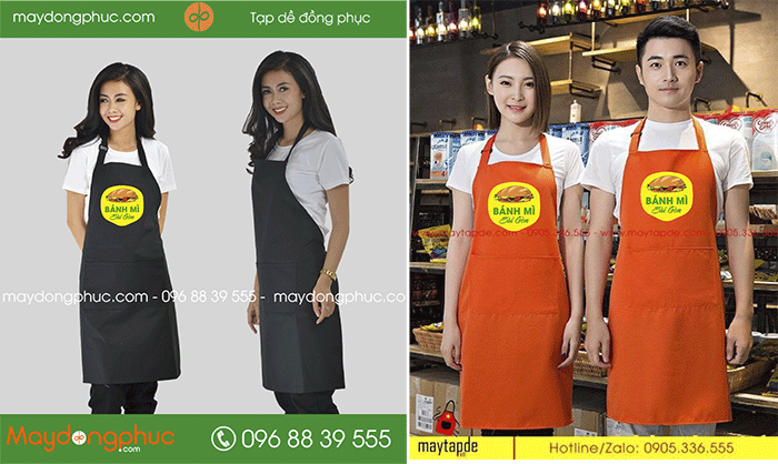 May tạp dề Quán Bánh mỳ Sài Gòn | May tap de dong phuc