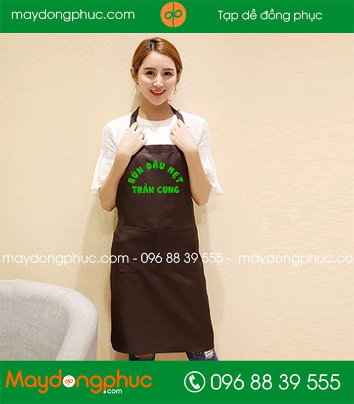 May tạp dề Quán bún đậu mẹt Trần Cung | May tap de dong phuc