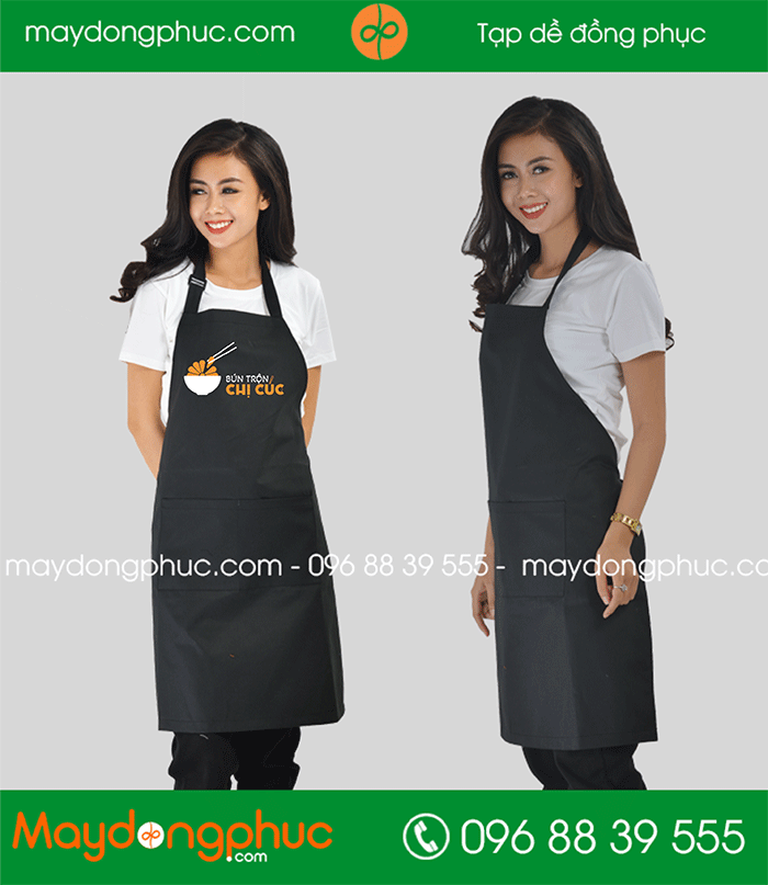 May tạp dề Quán bún trộn Chị Cúc | May tap de dong phuc