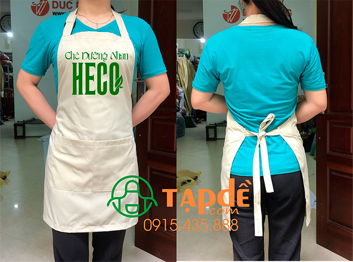May tạp dề Quán Chè Dưỡng Nam HECO | May tap de dong phuc