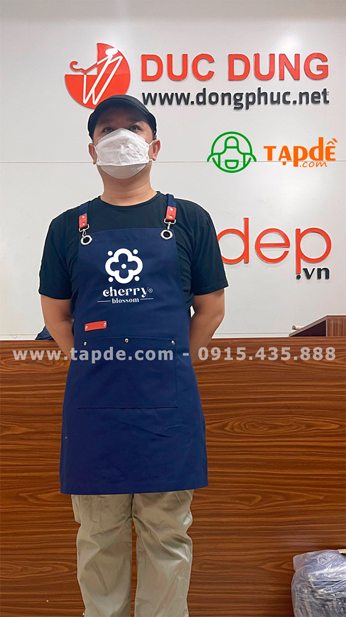May tạp dề Quán Cherry Blossom | May tap de dong phuc