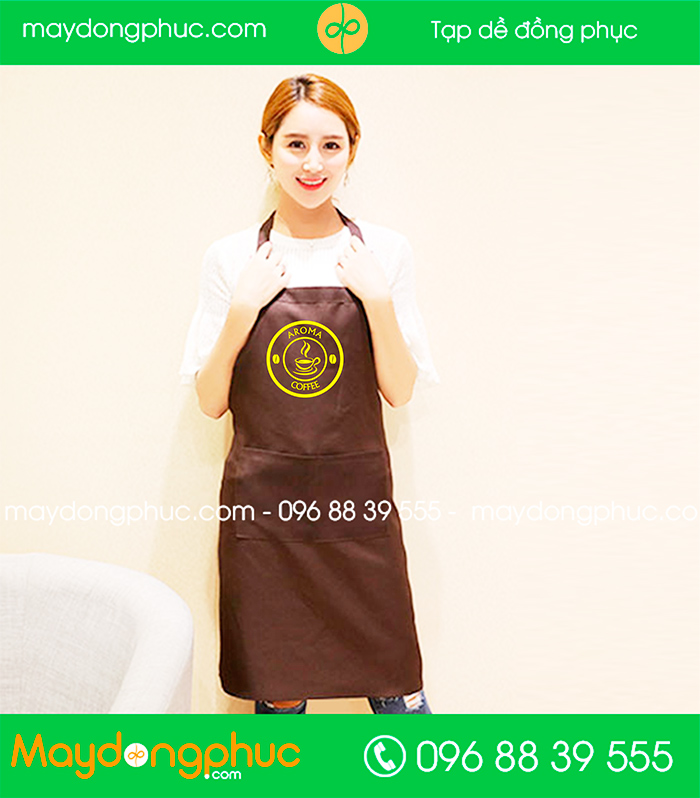 May tạp dề Quán Coffee AROMA | May tap de dong phuc