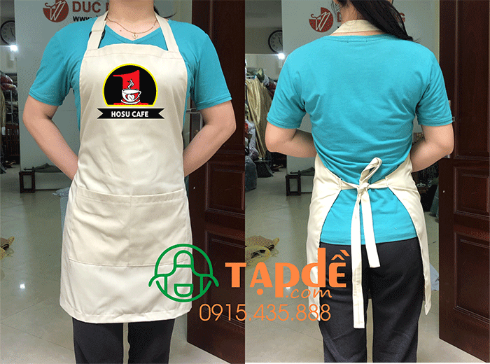 May tạp dề Quán Hosu Cafe | May tap de dong phuc