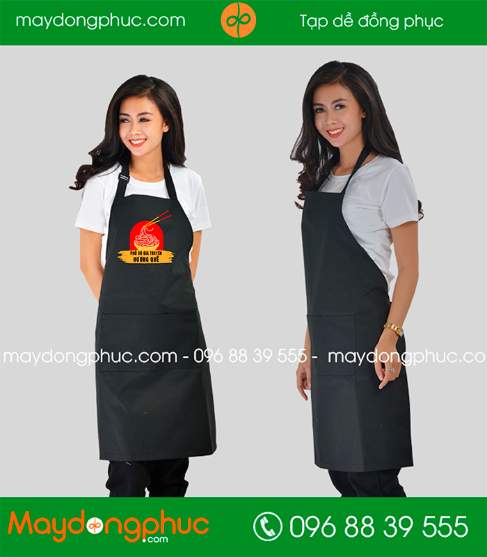May tạp dề Quán Phở bò gia truyền Hương Quê | May tap de dong phuc