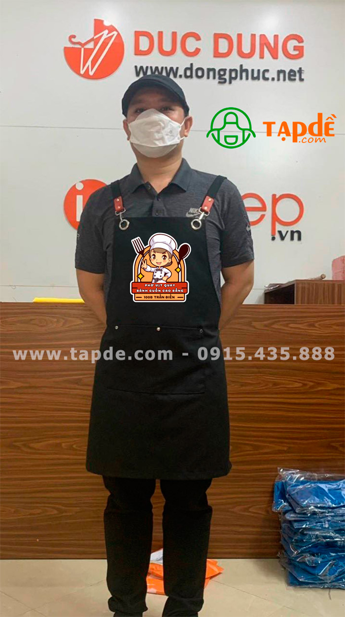 May tạp dề Quán Phở Vịt quay Bánh cuốn Cao Bằng | May tap de dong phuc
