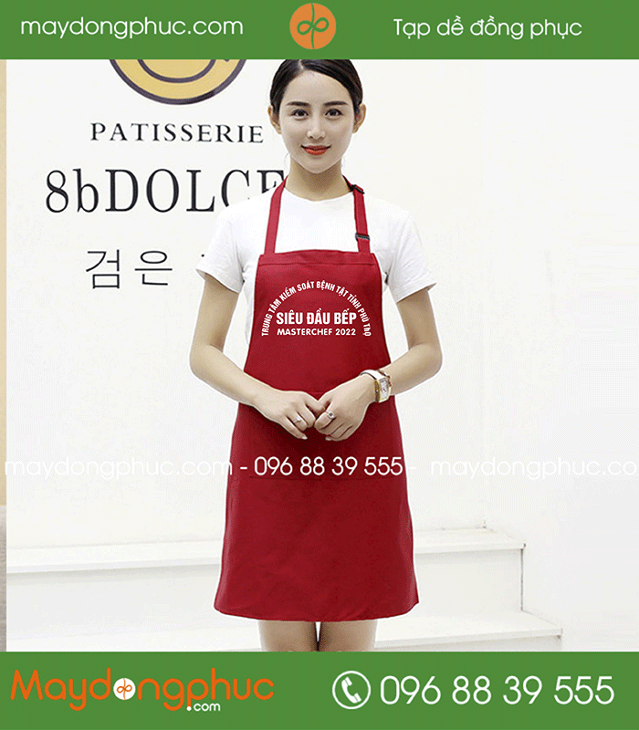 May tạp dề Siêu đầu bếp Trung tâm kiểm soát bệnh tật Phú Thọ | May tap de dong phuc