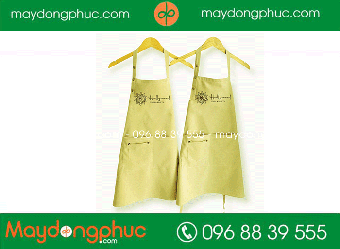 May tạp dề Tiệm Nails & Beauty Hollywood | May tap de dong phuc